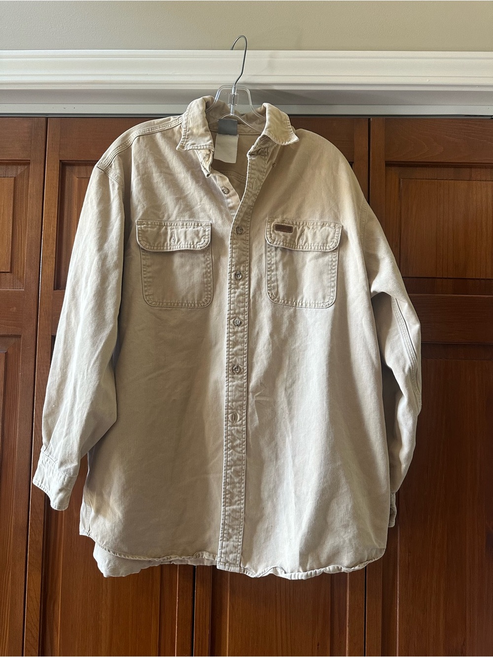 VTG Carhartt Tan Workwear Jacket with Golden Logo